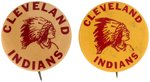 CLEVELAND INDIANS SCARCE BUTTONS #11-12 FROM THE MUCHINSKY BOOK.