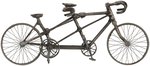 BICYCLE BUILT FOR TWO PIN C. 1890s WITH INCREDIBLE DETAILING AND MOVING PARTS.