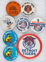 DETROIT TIGERS EIGHT BUTTONS FROM MUCHINSKY BOOK PAGES 161-163.