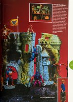 MASTERS OF THE UNIVERSE LOT OF FIVE CARDED FIGURES, VEHICLE AND CATALOG.