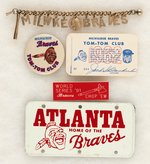 MILWAUKEE & ATLANTA BRAVES FIVE UNUSUAL ITEMS FROM THE MUCHINSKY COLLECTION.