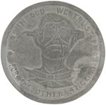 RARE McKINLEY ANTI-BRYAN DOLLAR WITH CARTOON PORTRAIT.