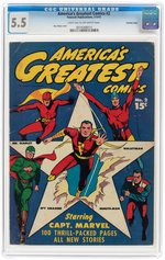 "AMERICA'S GREATEST COMICS" #2 FEBRUARY-MAY 1942 CGC 5.5 FINE- CROWLEY PEDIGREE.