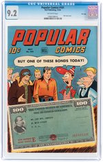 "POPULAR COMICS" #101 & #113 CGC PAIR FILE COPIES.