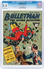 "BULLETMAN" #8 OCTOBER 1942 CGC 5.5 FINE-.