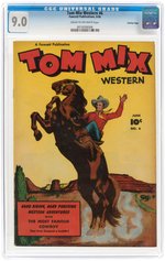 "TOM MIX WESTERN" #6 JUNE 1948 CGC 9.0 VF/NM CROWLEY PEDIGREE.