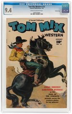 "TOM MIX WESTERN" #13 JANUARY 1949 CGC 9.4 NM CROWLEY PEDIGREE.