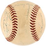 1955 BALTIMORE ORIOLES TEAM-SIGNED BASEBALL.