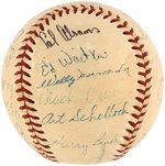 1955 BALTIMORE ORIOLES TEAM-SIGNED BASEBALL.