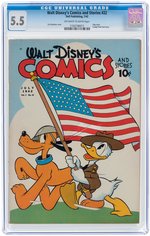 "WALT DISNEY'S COMICS" #22 JULY 1942 CGC 5.5 FINE-.