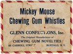 "MICKEY MOUSE CHEWING GUM WHISTLES" PRODUCT BOX.
