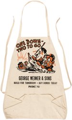 WORLD WAR II ANTI-AXIS LUMBER YARD CLERK APRON.