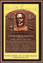 BASEBALL "HALL OF FRAME GREATS" FRAMED HOF MEMBERS SIGNED POSTCARD DISPLAY.