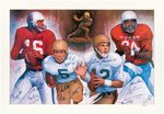 HEISMAN TROPHY WINNERS MULTI-SIGNED LITHOGRAPH.