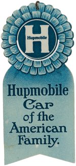 "HUPMOBILE CAR OF THE AMERICAN FAMILY" RARE CELLULOID BOOKMARK C. 1908.