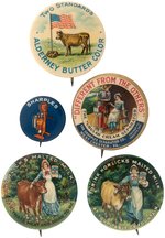 COLOR PLATE BUTTONS FROM CPB FOR BUTTER, CREAM SEPARATORS, & HORLICK'S.