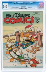 "WALT DISNEY'S COMICS AND STORIES" #76 JANUARY 1947 CGC 6.0 FINE.