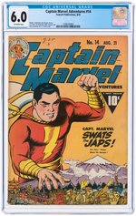 "CAPTAIN MARVEL ADVENTURES" #14 AUGUST 1942 CGC 6.0 FINE.