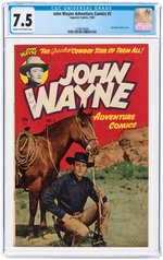 "JOHN WAYNE ADVENTURES" #2 1950 CGC 7.5 VF-.