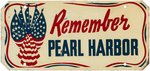 WORLD WAR II "REMEMBER PEARL HARBOR" LICENSE ATTACHMENT.