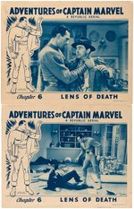 "THE ADVENTURES OF CAPTAIN MARVEL" MOVIE SERIAL LOBBY CARD LOT (CHAPTER SIX).