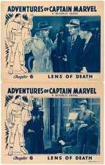 "THE ADVENTURES OF CAPTAIN MARVEL" MOVIE SERIAL LOBBY CARD LOT (CHAPTER SIX).