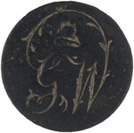 IMPORTANT GEORGE WASHINGTON "GW" MONOGRAM WITH LIBERTY CAP 1789 INAUGURAL BUTTON ALBERT WI-22.