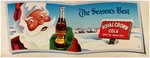 "ROYAL CROWN COLA" CHRISTMAS BUS ADVERTISING SIGN WITH SANTA CLAUS.