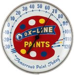 "OX-LINE PAINTS" ADVERTISING THERMOMETER.