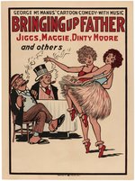 "BRINGING UP FATHER" LINEN-MOUNTED POSTER.