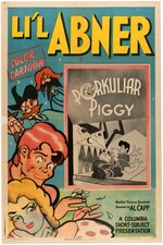 "LI'L ABNER - PORKULIAR PIGGY" CARTOON THEATRICAL POSTER.