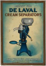 "DE LAVAL CREAM SEPARATORS" DAIRY EQUIPMENT ADVERTISING SIGN.