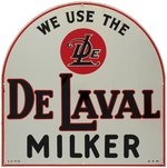 "DE LAVAL MILKER" TIN ADVERTISING SIGN.