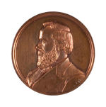 HAYES MINT WITH PATINA COPPER CAMPAIGN MEDAL FROM 1876.