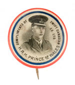 YOUNG PRINCE OF WALES YEARS BEFORE ABDICATION BUTTON FROM HAKE COLLECTION & CPB.