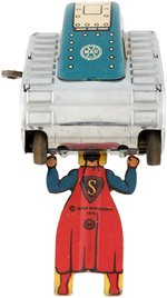 "SUPERMAN TURNOVER TANK" BOXED MARX WIND-UP (SILVER VARIETY).