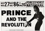 RARE "PRINCE AND THE REVOLUTION" 1986 BELGIUM CONCERT POSTER.