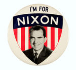 NIXON 9" PINBACK AND EASEL BACK FROM 1960.
