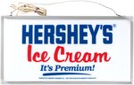 "HERSHEY'S ICE CREAM" LARGE LIGHTED/UNLIGHTED TWO-SIDED ADVERTISING SIGN.