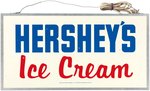 "HERSHEY'S ICE CREAM" LARGE LIGHTED/UNLIGHTED TWO-SIDED ADVERTISING SIGN.