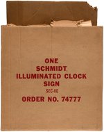 SCHMIDT'S OF PHILADELPHIA BEER-ALE LIGHTED ADVERTISING CLOCK.