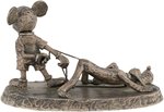 MICKEY MOUSE & PLUTO STERLING SILVER SCULPTURE BY PHILLIP KRAZCKOWSKI.