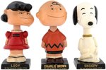 PEANUTS CHARACTERS BOBBING HEADS SET.