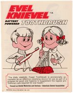 "EVEL KNIEVEL BATTERY POWERED TOOTHBRUSH" BOXED NOVELTY.