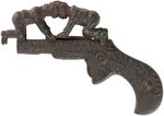 IVES "BUTTING MATCH" ANIMATED CAST IRON CAP PISTOL.