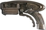 CHRONICLES OF RIDDICK PROP PISTOL WEAPON IN DISPLAY CASE.