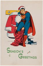 GOLDEN AGE SUPERMAN PROMOTIONAL DC COMICS CHRISTMAS CARD.