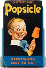 "EVERYBODY LIKES POPSICLE" 1932 ADVERTISING STANDEE.