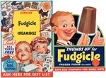 FUDGICLE/CREAMSICLE ADVERTISING SIGN LOT.