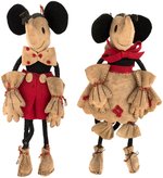 MICKEY & MINNIE MOUSE FELT DOLL PAIR.